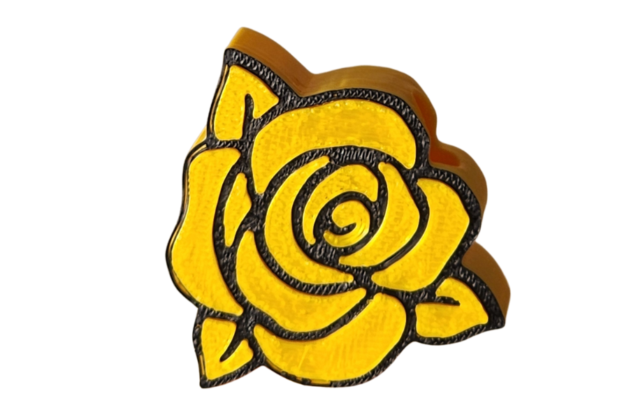 Rose Straw Topper – Yellow or Red Flower Cup Charm (8mm & 10mm)