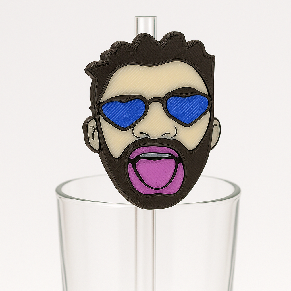 Bad Bunny inspired Straw Topper | 8mm & 10mm